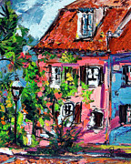 Pink House On Chalmers Street Charleston Painting by Ginette Callaway