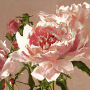 Pink Peony Painting by Roxanne Dyer