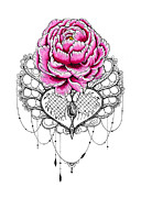 Pink Peony Watercolor Digital Art by Matthias Hauser