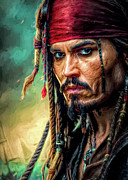 Pirate captain Johnny Depp Painting by Brian Vegas Pirate captain Johnny Depp Painting by Brian Vegas