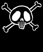 Pirate Skull And Bones Sketch Digital Art by Flippin Sweet Gear