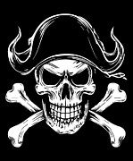 Pirate Skull and Crossbones Digital Art by Flippin Sweet Gear