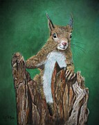 Pistachio-The Squirrel Painting by Bob Williams