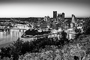 Pittsburgh City Skyline From Photography Park - Black and White Photograph by Gregory Ballos Pittsburgh City Skyline From Photography Park - Black and White Photograph by Gregory Ballos