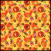 Pizza Pattern Fast Food Cheese Italian Digital Art by Mister Tee