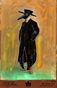 Plague Doctor Portrait Painting by Jo Potocki