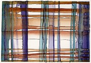 Plaid Trees and Desert Painting by Tammy Nara