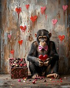 Playful Primate Portrait Digital Art by Ben Tomball