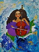 Playing Through The Storm Painting by Stacey Torres