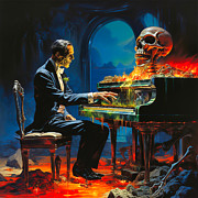 Playing to The Skull Digital Art by Rajiv Chopra