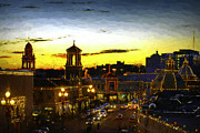 Plaza Lights DA Digital Art by Kevin Anderson