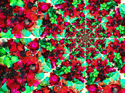 Poinsettia Abstract Spiral Series 4 Mixed Media by Eileen Backman Poinsettia Abstract Spiral Series 4 Mixed Media by Eileen Backman