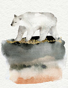 Polar Bear Watercolor Animal Painting Painting by Garden Of Delights