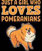 Pomeranian Just A Girl Who Loves Pomeranians Digital Art by Alessandra Roth