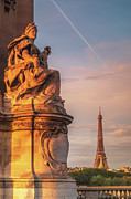 Pont Alexandre III Statue and Eiffel Tower, Paris Photograph by Adrian Hendroff