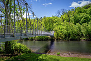 Popolopen Creek Suspension Bridge near Bear Mountain Photograph by Frank Mari