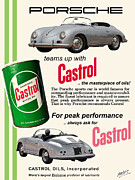 Porsche - Castrol vintage Digital Art by Marc Etherington