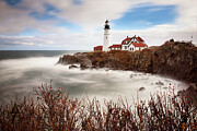 Portland Head Light in High Seas Photograph by Bill Chardon
