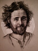 Jonathan Roumie Jesus in The Chosen Drawing by Jeff Dickson