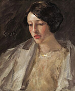 Portrait of Esther M. Groome 1912 Painting by William Merritt Chase