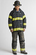 Portrait of Hispanic male firefighter Photograph by Jgi