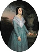 Portrait Of Marie-Celina Brieu 1846 Mixed Media by William-Adolphe Bouguereau