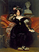 Portrait of Mme Jule-Antoine Droz Painting by Eugene Deveria Portrait of Mme Jule-Antoine Droz Painting by Eugene Deveria