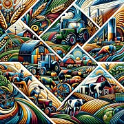 Poster Collage of agriculture -4 Digital Art by Retro Movie Posters