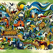 Poster collage of agriculture - 5 Digital Art by Retro Movie Posters