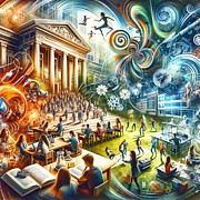 Poster collage of college life - 3 Digital Art by Retro Movie Posters