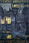 Poster - Interior Artistic Theater By M Maeterlinck. Painting by Santiago Rusinol -1861-1931-