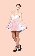 Pretty woman in curtsy pose wearing pink dress Photograph by Jorgo Photography Pretty woman in curtsy pose wearing pink dress Photograph by Jorgo Photography