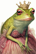 Princess Bullfrog Painting by Tina LeCour Princess Bullfrog Painting by Tina LeCour