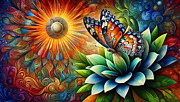 Prismatic Butterfly Dreamscape Digital Art by Allen Nice-Webb Prismatic Butterfly Dreamscape Digital Art by Allen Nice-Webb