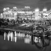 Pro Football Stadium Reflections - Nashville Tennessee Monochrome 1x1 Photograph by Gregory Ballos Pro Football Stadium Reflections - Nashville Tennessee Monochrome 1x1 Photograph by Gregory Ballos
