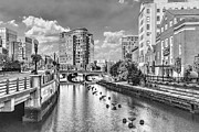 Providence River Black and White Photograph by Sharon Popek