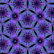 Purple and Blue Flower Fractal Digital Art by Judi Suni Hall Purple and Blue Flower Fractal Digital Art by Judi Suni Hall