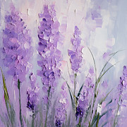 Purple and Gray Delight Painting by Lourry Legarde