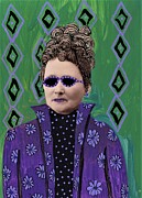 Purple and Green Fashion Icon Painting by Jo Potocki