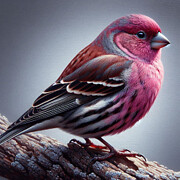 Purple Finch Portrait Digital Art by Allen Nice-Webb Purple Finch Portrait Digital Art by Allen Nice-Webb