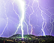 Purple Rain Lightning Photograph by Michael Tidwell