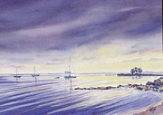 Purple Sky over the Cove Painting by Clara Sue Beym Purple Sky over the Cove Painting by Clara Sue Beym