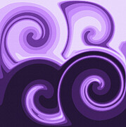 Purple Waves Abstract Naive Folk-art Painting by Shelli Fitzpatrick Purple Waves Abstract Naive Folk-art Painting by Shelli Fitzpatrick