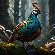 Quail Digital Art by Greg Joens Quail Digital Art by Greg Joens