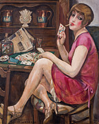 Queen of the Heart - Portrait of Lili Painting by Gerda Wegener