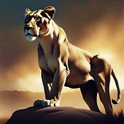 Queen of the Serengeti Digital Art by Robert Darin