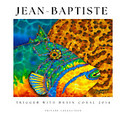 Queen Triggerfish Poster Painting by Daniel Jean-Baptiste