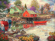 Quiet Cove Painting by Chuck Pinson