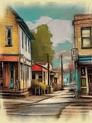 Quiet Town Corner Digital Art by Retro Movie Posters
