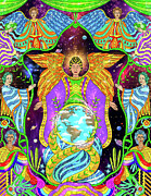 Qunan Pachaq -  Angelic Guardian of the Earth Painting by Pablo Amaringo Inspired